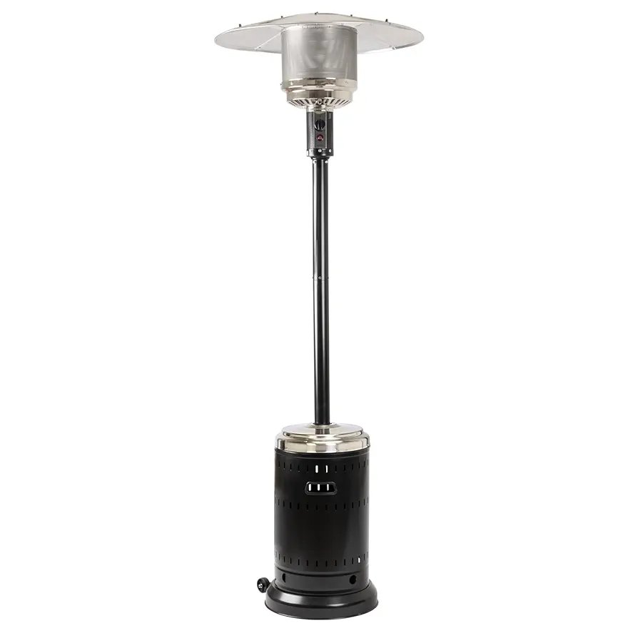 general start Basics Patio Heater, Mushroom Heater, Black and Steel