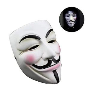 KLEAM MOOLYAVAAN PRODUCTS Anonymos Mask for Kids & Adults - V for Vendetta Mask Halloween Masks Guy Mask for Halloween Costume Cosplay Party Mask,Hacker Mask