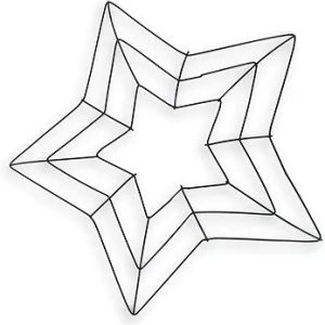 Christmas metal star 37cm