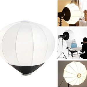 photography Lantern Softbox, Adopting for Mount Design Durable Metal Skeleton Ortable Ball Shape Soft Box Foldable Lantern Softbox for Micro Film 100 watt