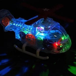 Gear Electric Helicopter | Transparent Gear Plane - Transparent Helicopter Model Toys with Automatic Driving for Friends, Classmates, Neighbors, and Families