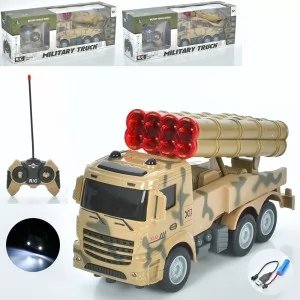 Radio-controlled car 666-21-22-23, USB-chargeable battery, 22 cm, military, light, 3 types