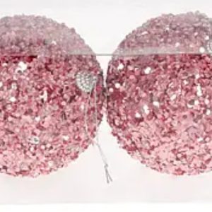 Christmas baubles pink