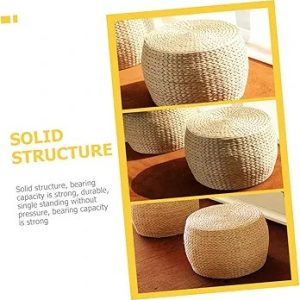 Slip Stool for Home Use Versatile Footstool Natural Rattan Weaving for Entryway Living Room Porch for Shoe Changing and Extra Seating