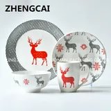 Christmas    dish 25cm  grey round