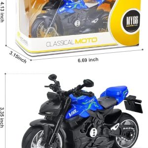 Moto Toy Motorcycle, Pull-Back Motorcycle Toy with Sounds and Lights, Ducatti V4, Multicolor, for Kids