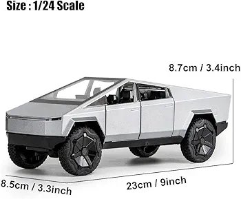 1:24 Scale Alloy Diecast Model Car Pullback Vehicle Toy Collection for Tesla Cybertruck Pickup, Kids Gift
Amazon's Choice