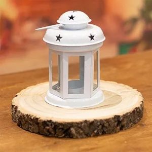 Moroccan Style Metal Lantern Tealight Holder | Hanging Outdoor Indoor Tea Light Candle Lantern | Star Tealight Candle Holder - 14cm