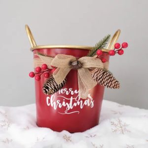 Christmas metal bowl