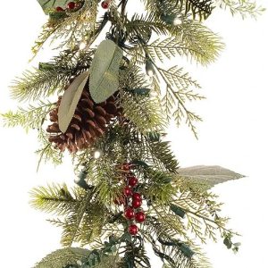 Artificial Christmas Garland: Winter Frost Collection, Natural Decoration