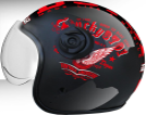 DEZAR MOTO HELMET SOLID GRAOHIC