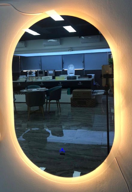 bathroom. mirror with touch led 70cm