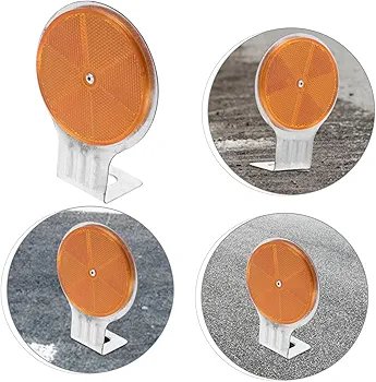 Cycling Reflectors Reflective Markers for Driveways Traffic Signs Roadside Safety Easy Mounting - Image 2