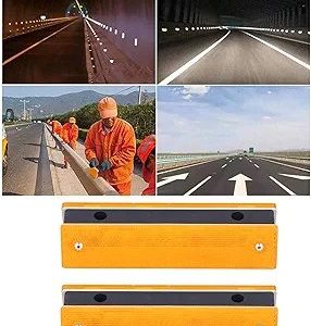 Reflectors, Rectangular Reflective Marker, Reflective Road Pavement Marker, for Speed ​​Bumps, Sidewalks, Traffic Warning Installations 1pc
