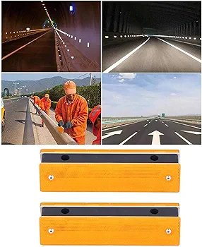 Reflectors, Rectangular Reflective Marker, Reflective Road Pavement Marker, for Speed Bumps, Sidewalks, Traffic Warning Installations 1pc