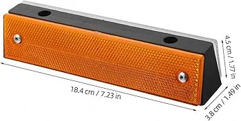 Reflectors, Rectangular Reflective Marker, Reflective Road Pavement Marker, for Speed Bumps, Sidewalks, Traffic Warning Installations 1pc - Image 2