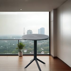 plastic round table. high top 60cm