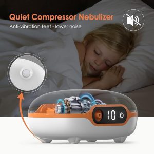 Portable nebulizer for adults and children, accessory device intended for single patient use, mini handheld nebulizer with mouthpiece, Home Cool MistNebulizer steam inhaler