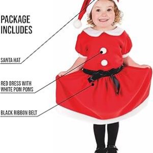 sant Christmas costume girl 3 to 6 year's