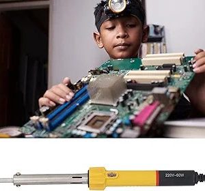 Electric soldering iron, 60W fast heating semi-automatic soldering iron, 2 power supply modes widely used for household appliances (US plug 110-220V)