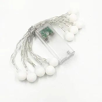 New 2m/10 LED Holiday Fairy Garland Ball String Lights Globe Wedding Home Decoration USB Rope Lights (Color : warm - Image 2
