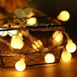 New 2m/10 LED Holiday Fairy Garland Ball String Lights Globe Wedding Home Decoration USB Rope Lights (Color : warm
