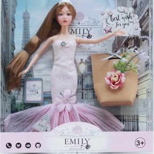 TOYS LAND Emily Fashion Doll, 29 cm Classical Doll With A Gorgeous Dress And Beautiful Long Hair, Emily Fashion Classical Collection Dolls, Birthday Gift for Girls Kids And Adult Age 3+ Years (QJ117D)