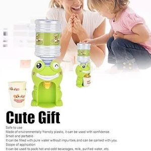 Mini Water Dispenser, Cute Kids Water Dispenser, Drinking Water Fountains, Cartoon Pig Water Machine for Girls and Boys, Desktop Water Cooler (Green)