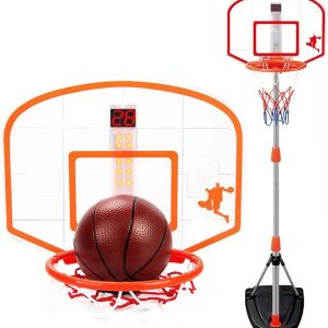 Kids Basketball Set, Adjustable Hoop Net System, Portable Basketball Stand for Toddlers Indoor and Outdoor Use as an