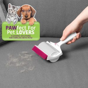 Kleeneze KL072597EU7 Gel Lint Roller, Washable Pet Hair Remover, Ideal for Dog and Cat Fur, Fluff, Fuzz, Reusable, Built-in Squeegee, Handheld, Perfect for Removing Hair from Clothing and Upholstery