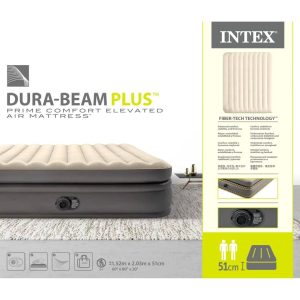 Intex Prime Comfort
150 x 200 cm inflatable mattress king size 64164np