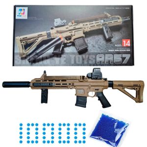 AR57 Automatic Gel Ball Pistol with Silencer, LED Holographic