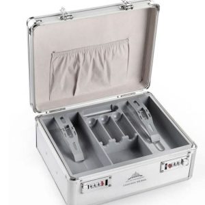 Metal Cash Storage Box with Mechanical Code Lock – Steel Money Box with Combination Lock, Removable Coin Tray & Handle – Secure Cash Organizer for Home, Office 28*22*15cm