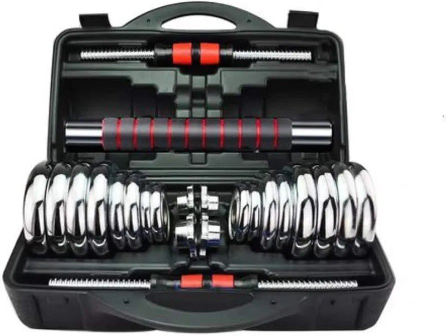 Cast Iron Adjustable Dumbbell Set15kg 20KG/30KG Pairs, Free Weights Dumbbells Set with Connecting Rod for Home Gym random brand - Image 2