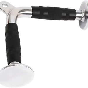 V-Shaped Press Down Bar, Lat Machine Pull Down Grip Accessory, Metal Tricep Bars, Non-Slip Handle, Chrome Finish, for Strength Training Home Gym Cable Crossover