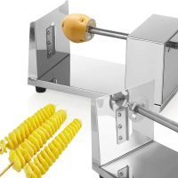Tornado - Spiral Potato Cutter - Stainless Steel Twisted Potato Cutter - Tornado Manual Curly Potato Cutter for Potatoes, Carrots, Cucumber, BBQ