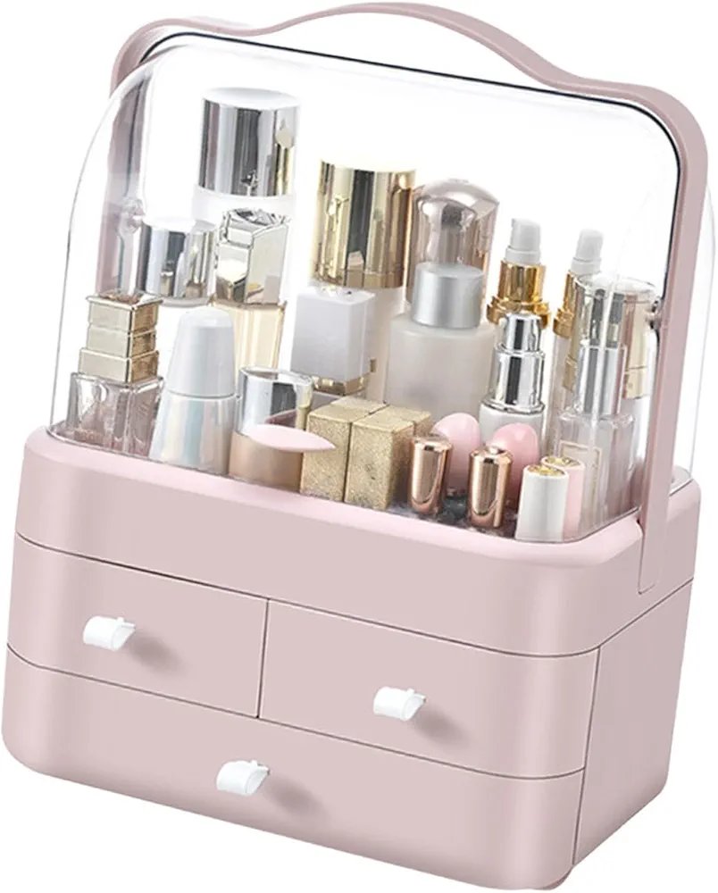 Jewelry and perfume organizers for cosmetics, office table display case, clear bathroom organizer for bathroom, desk, office, - Image 2