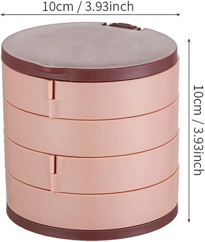 Rotating Multi-layer Jewelry Box Earring Storage Box Hand Jewelry Earrings Necklace Organizer Storage Holder Boxes