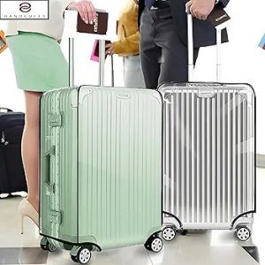 Handcuffs Transparent Luggage Trolley Protective Covers PVC Waterproof Travel Bag Suitcase Cover 2 size