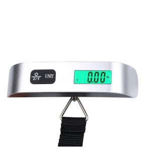 Digital Luggage Scale Hanging Suitcase Weight LCD Screen Display Portable with Thermometer Bandage 50Kg/10G Lb