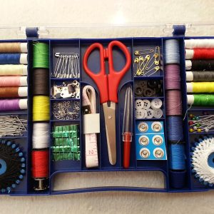 186 Piece Beginner Sewing Kit Set with Thread, Scissors, Needles, Pins