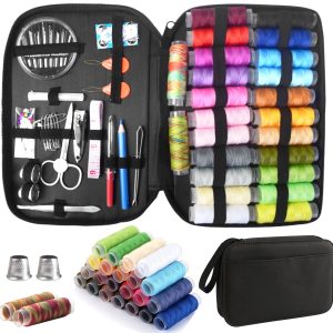 Portable 90pcs Sewing Kit for Home Travel Emergencies - Thread, Needles, Accessories, Compact Case - Ideal for Beginners, Perfect Gift