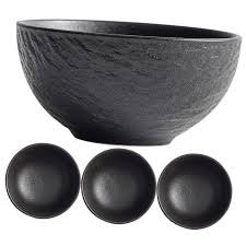 black melamine dishes