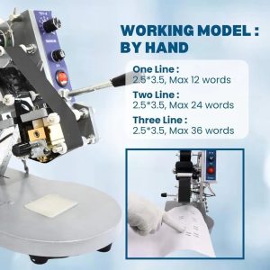 Manual Ribbon Batch Coding Machine for Stamping of Batch No. MFG. MRP. EXP. Date Coding | Handheld Heat Printing Machine on Plastic