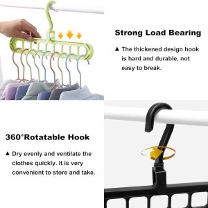 Closet organizers and storage, college dorm essentials, 6-pack of multifunctional organizers, space-saving magic hooks with 9 holes