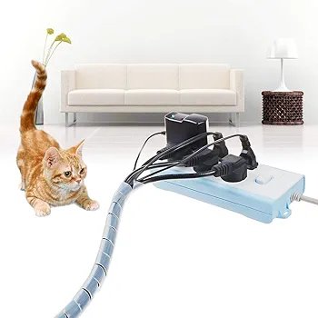 Clear Spiral Wrap Cable (Wrap Range: 0.354 in-2.559 in) for Computer Cable, Electrical Cable Organizer, Hose, RoHS Compliant - Image 3