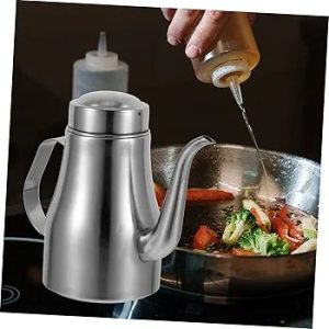 Stainless Steel Sauce Dispenser Oil Bottle for Kitchen Leakproof Oil Dispenser