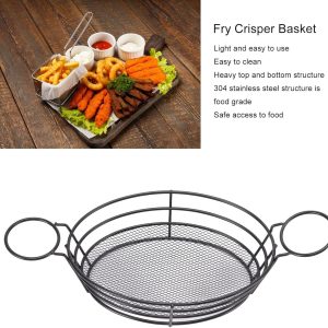 fry pan  basket metal black 25*5cm