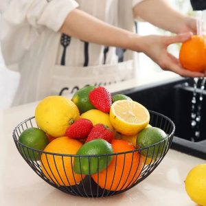 Fruit Bowl, Metal Wire Fruit Basket for Kitchen, Fruit Bowl for Kitchen Countertop, Basket for Fruit, Vegetables, Bread, Snacks, Kitchen Accessories