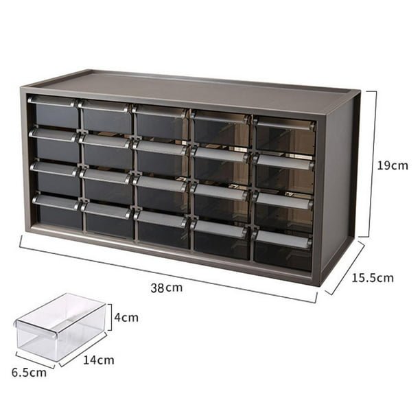 Grid Mini Plastic Multipurpose Drawer Storage Box for Multi Layer Jewelry Food Sundries Organizer Desktop Office Supplies Cabinet, color. grey - Image 2